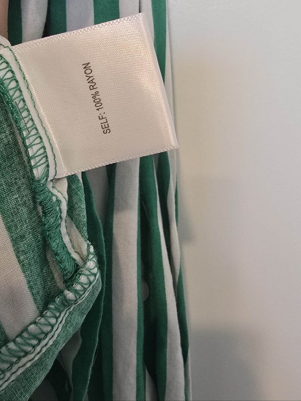 Jane + Delancey Green And White Stripe Button Up Top - Picture 4 of 7